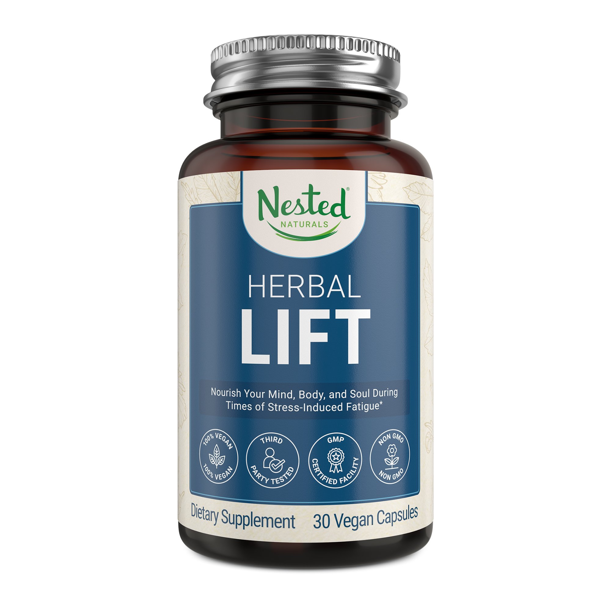 Herbal Lift with Rhodiola - Mood Boost & Stress Support Supplement + Cortisol Manager
