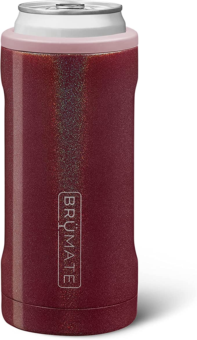 Brumate Hopsulator Slim Insulated Slim Can-Cooler - Glitter Merlot