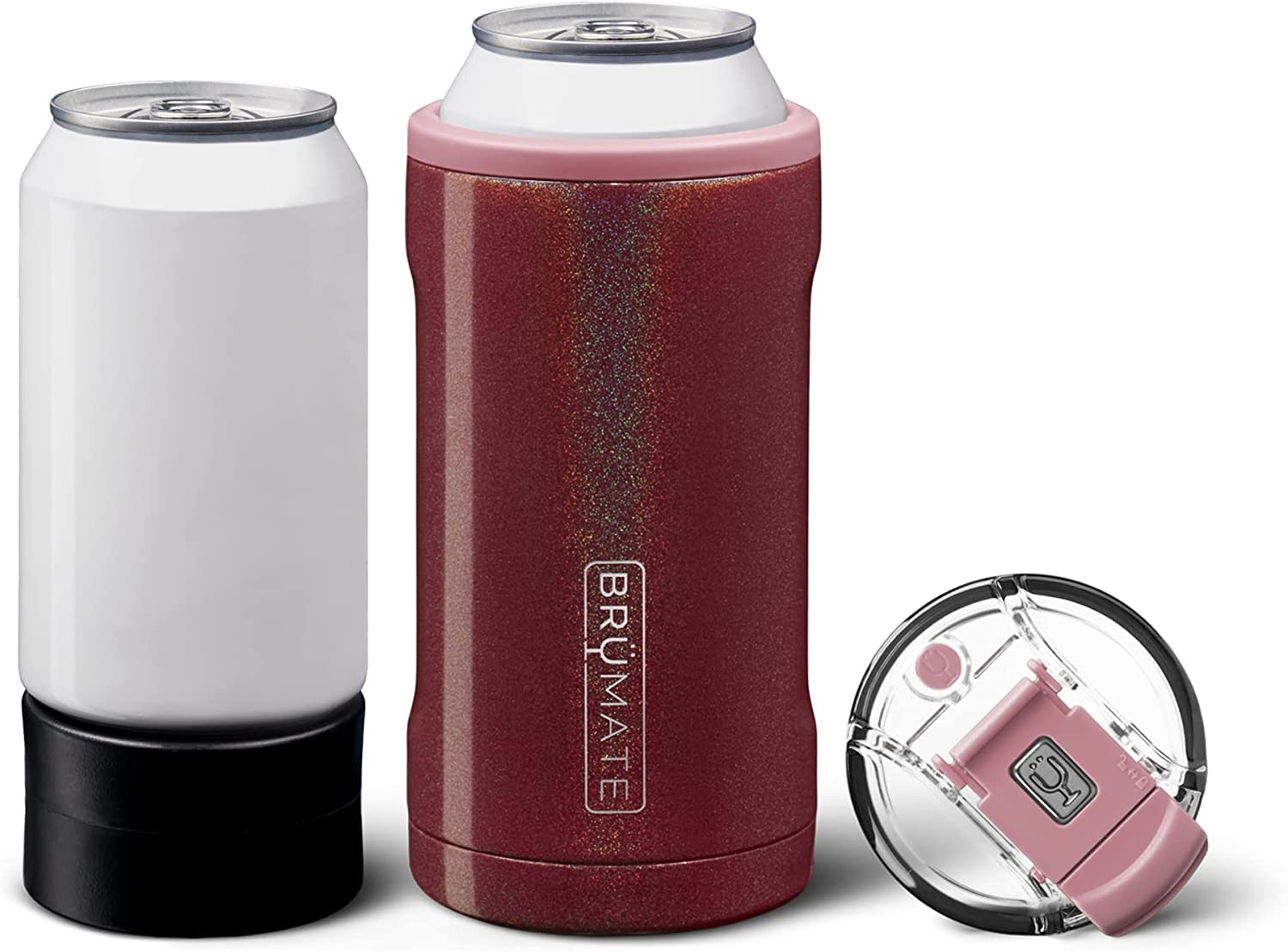 Brumate Hopsulator TRiO 3-in-1 can-cooler - Glitter Merlot