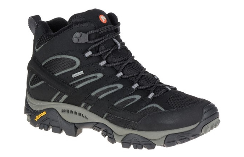 Merrell Mens Moab 2 GTX Hiking Shoe - Black Black - 10