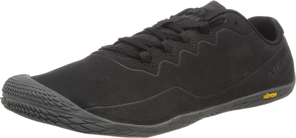 Merrell Mens Vapor Glove 3 Luna Leather Sneaker - Black - 8