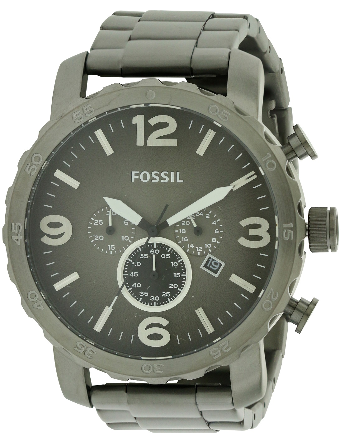 Fossil Nate Stainless Steel Chronograph Mens Watch JR1437