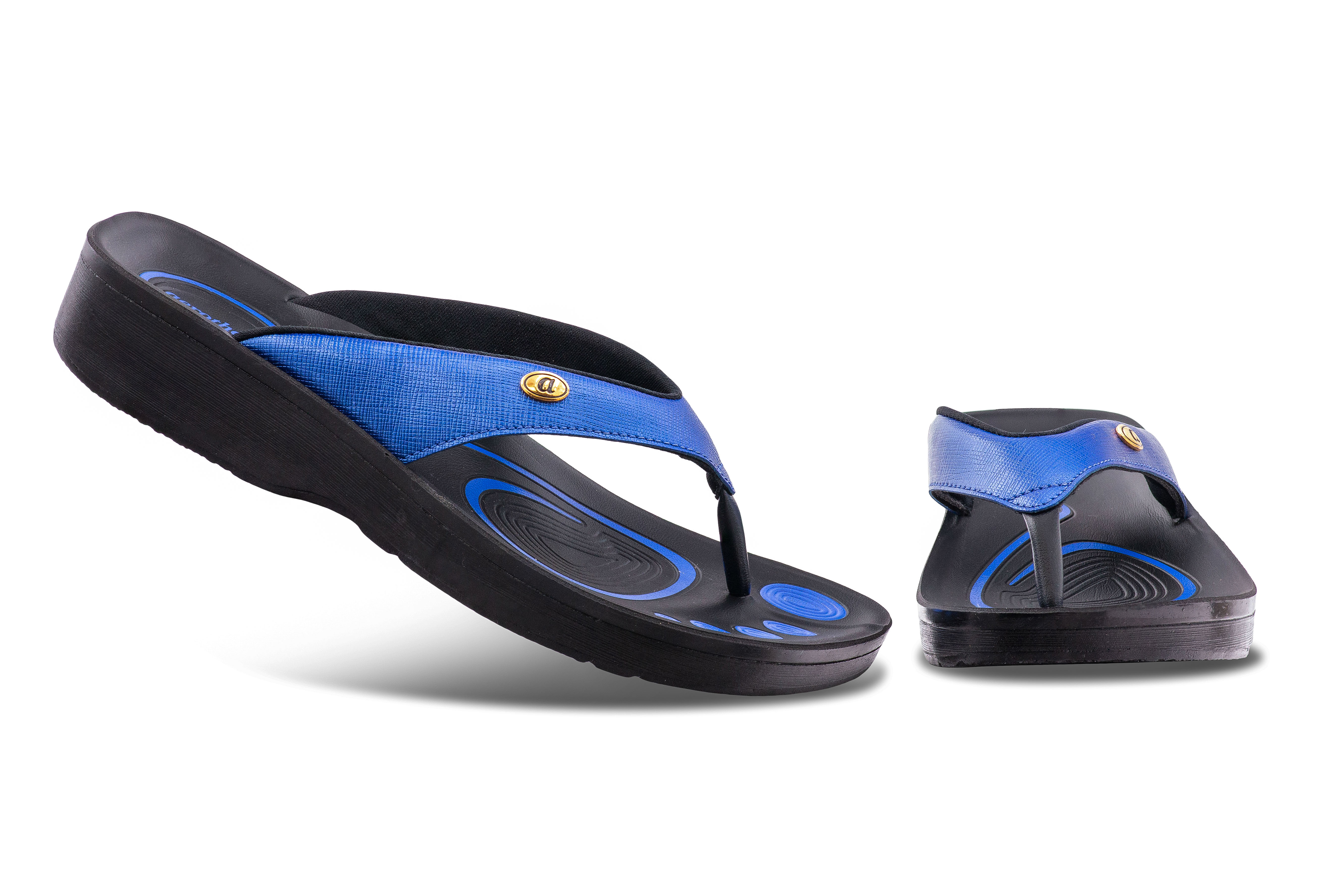 AEROTHOTIC Womens Comfortable Orthotic Flip-Flops Sandal - Matt Blue - 6