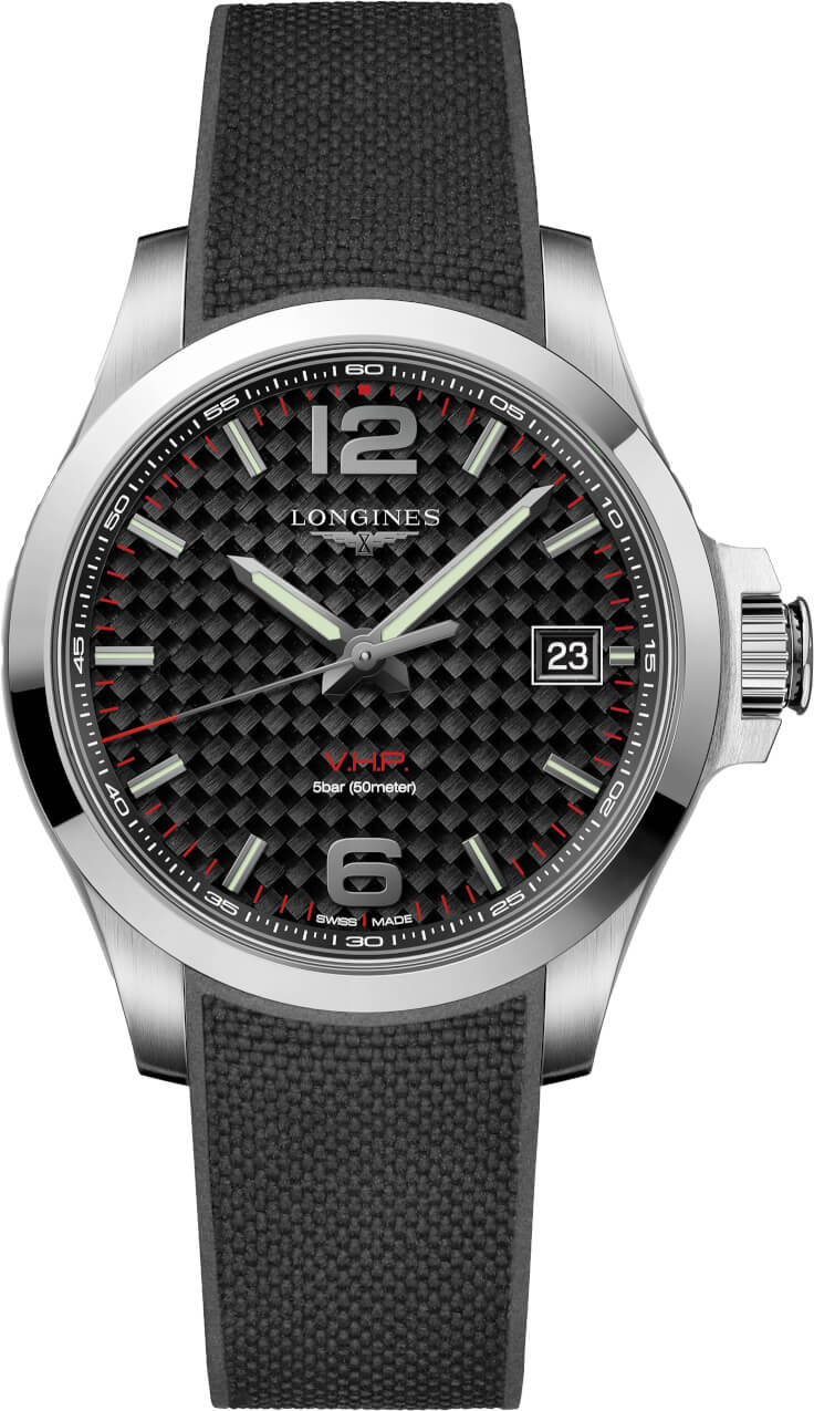Longines Conquest V.H.P. Rubber Mens Watch L37164669