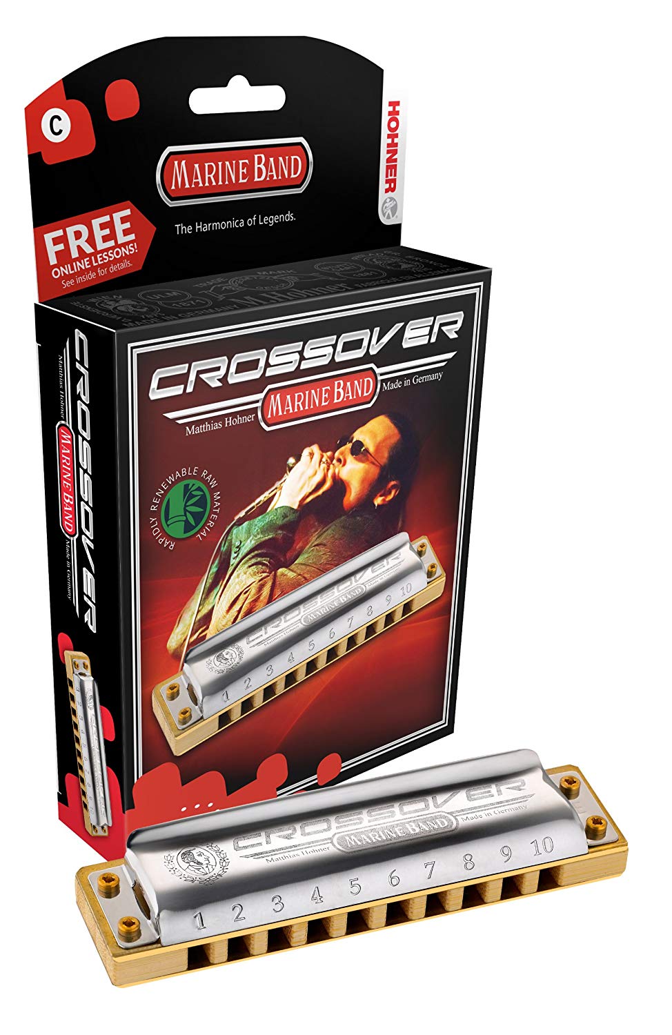 Hohner M2009BX-G Marine Band Crossover Boxed Key of G - (Open Box)