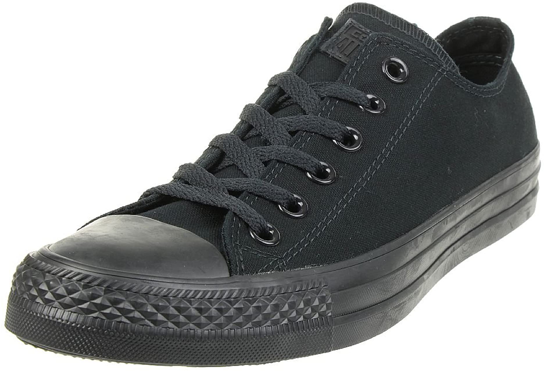 Converse Chuck Taylor All Star Mono Canvas Low Top Unisex Sneakers - Black - 3M/5W