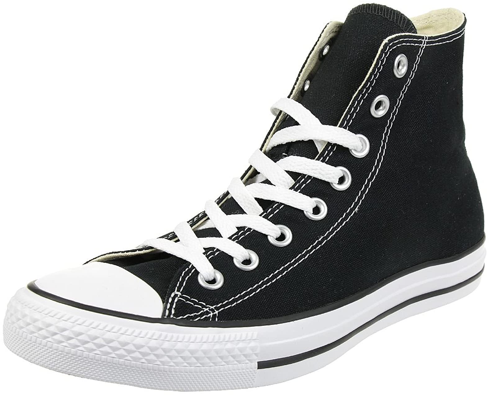 Converse Chuck Taylor All Star Canvas Hi Top Unisex Sneakers - Black - 10M-12W
