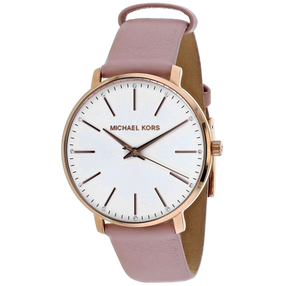 Michael Kors Pyper Rose Gold-Tone And Blush Leather Ladies Watch MK2741