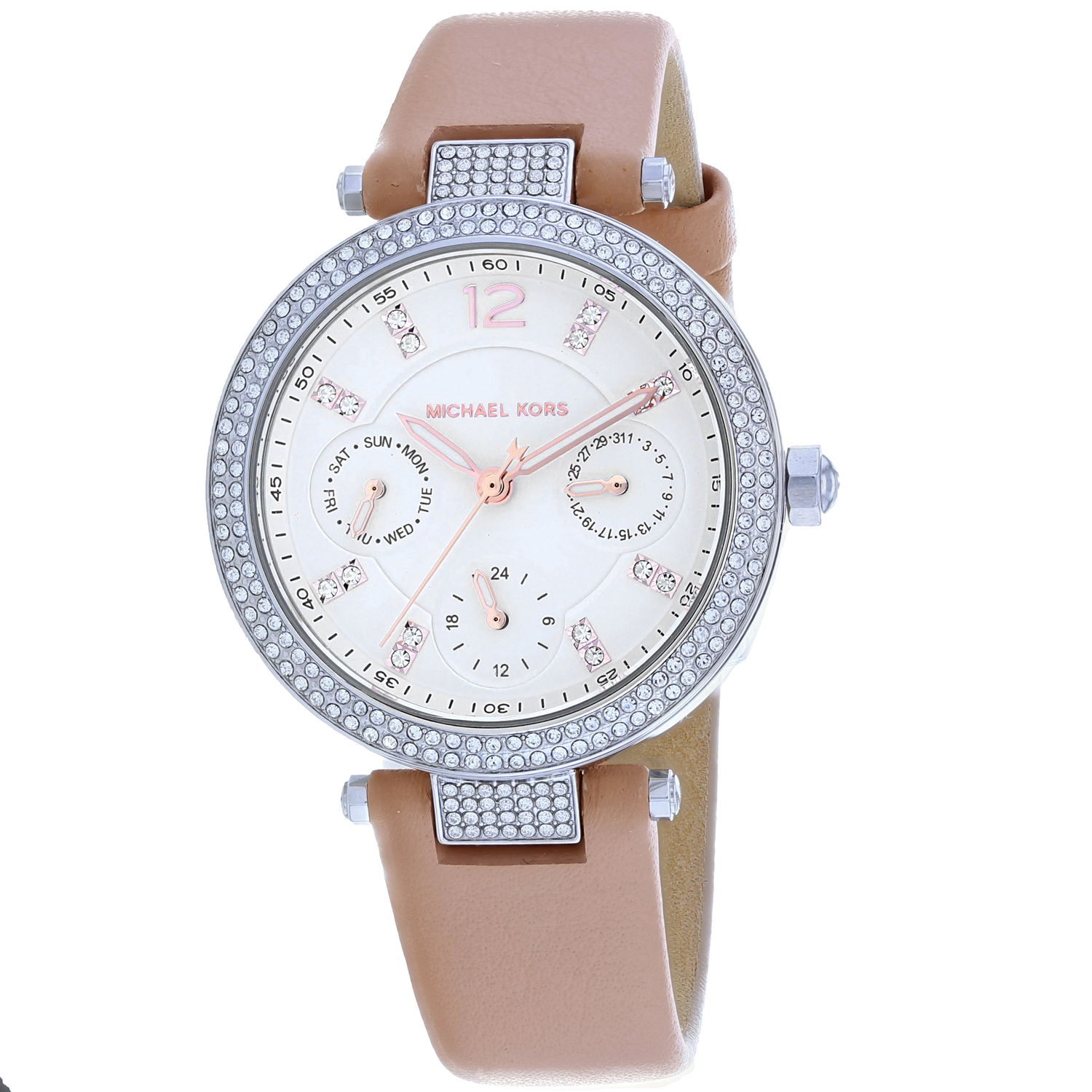 Michael Kors Parker Multifunction Truffle Leather Ladies Watch