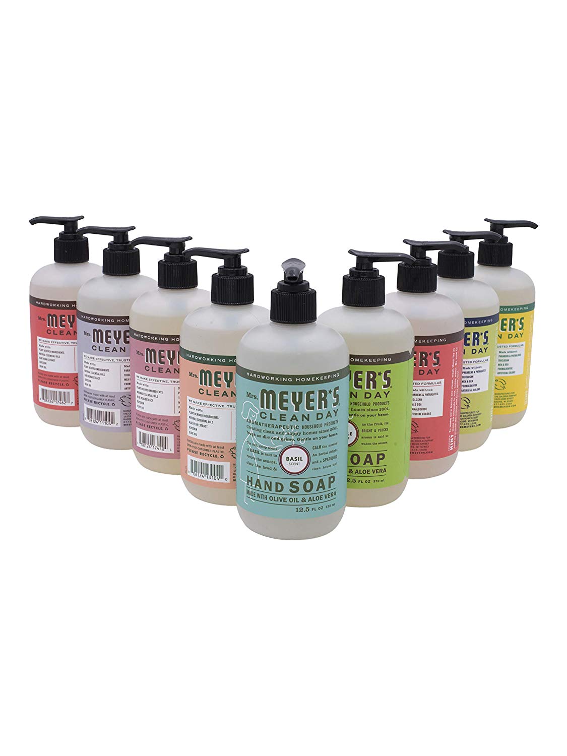 Mrs. Meyers Clean Day Liquid Hand Soap Assorted Scent Variety (Pack of 9) - 12.5 oz Each