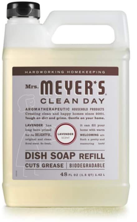 Mrs. Meyers Liquid Dish Soap Refill Lavender 48 OZ