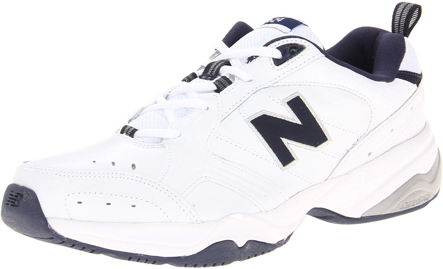 New Balance Mens 624 V2 Casual Comfort Cross Trainer - White/Navy - 14