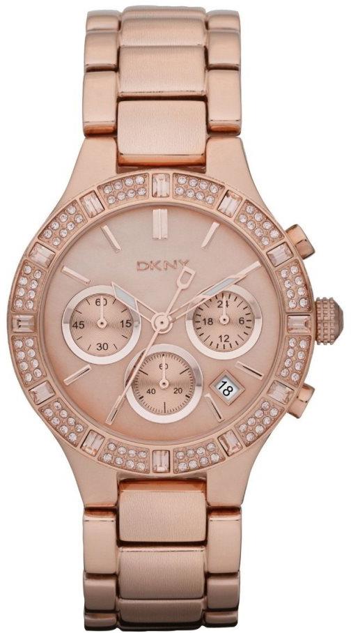 DKNY Rose Gold-Tone Chronograph Ladies Watch NY8508