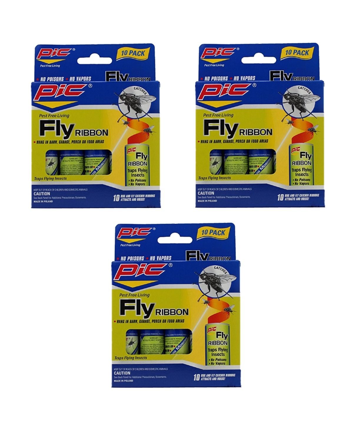 Pic FR10B Sticky Fly Ribbons (Pack of 30)