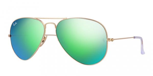 Ray-Ban Aviator Green Flash Sunglasses - RB3025-112/19-62