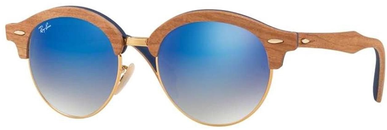 Ray-Ban Wood Iridium Round Sunglasses - RB4246M-11807Q-51