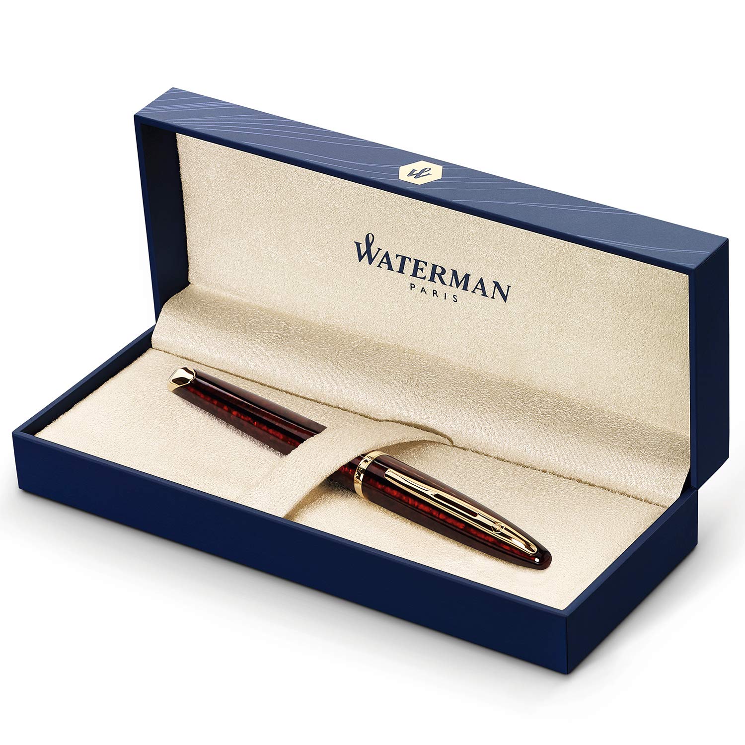 Waterman Carene Amber Shimmer Fountain Pen - Fine Point