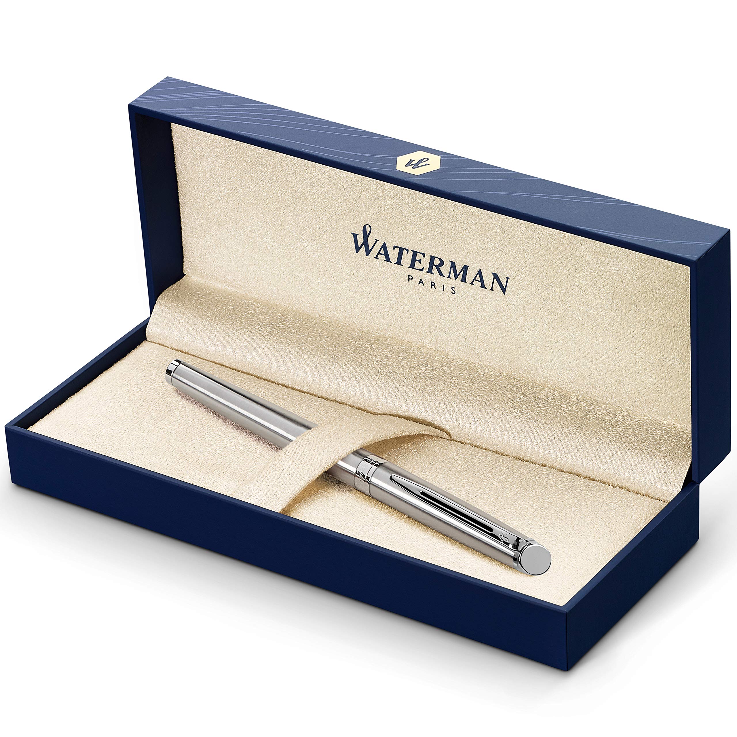 Waterman Hemisphere Essential Stainless Steel Chrome Trim Fine Point Fountain Pen