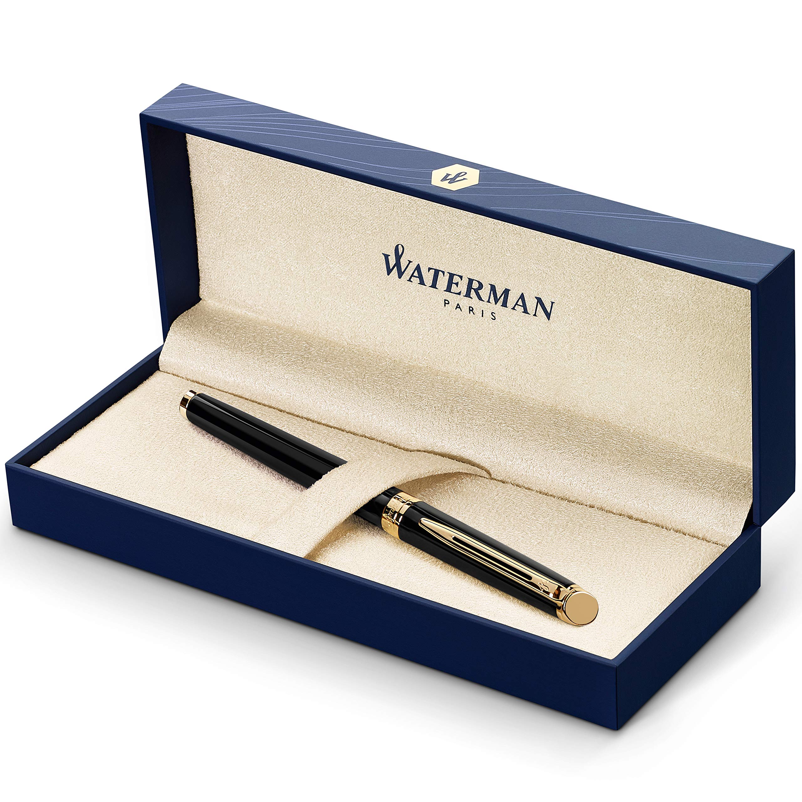Waterman Hemisphere Black Rollerball Pen GT - Fine Point - Black Ink