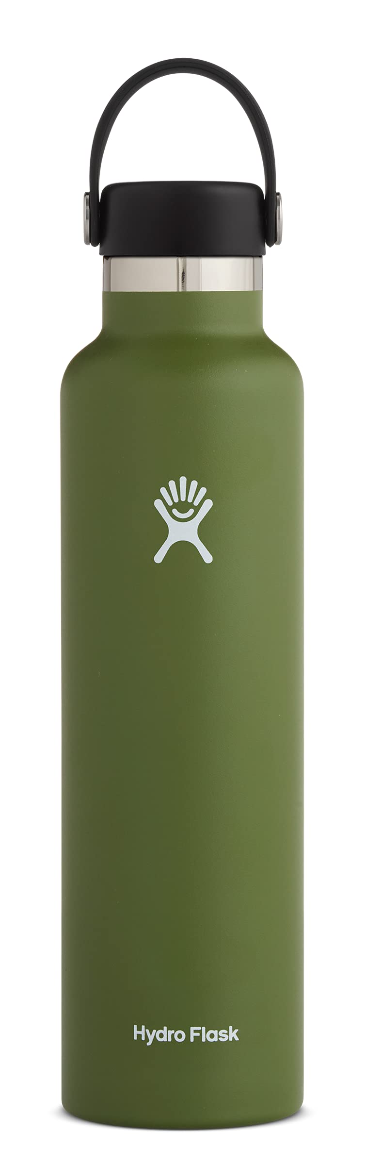 Hydro Flask 24 oz Leak Proof Sports Water Bottle - Standard Mouth with BPA Free Flex Cap - Olive