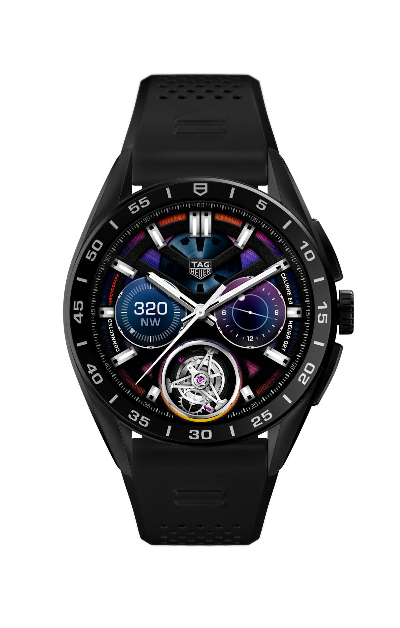 TAG Heuer Connected Calibre E4 Rubber Mens Watch SBR8A80.BT6261
