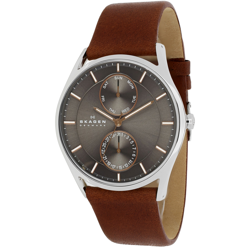 Skagen Holst Leather Chronograph Mens Watch SKW6086