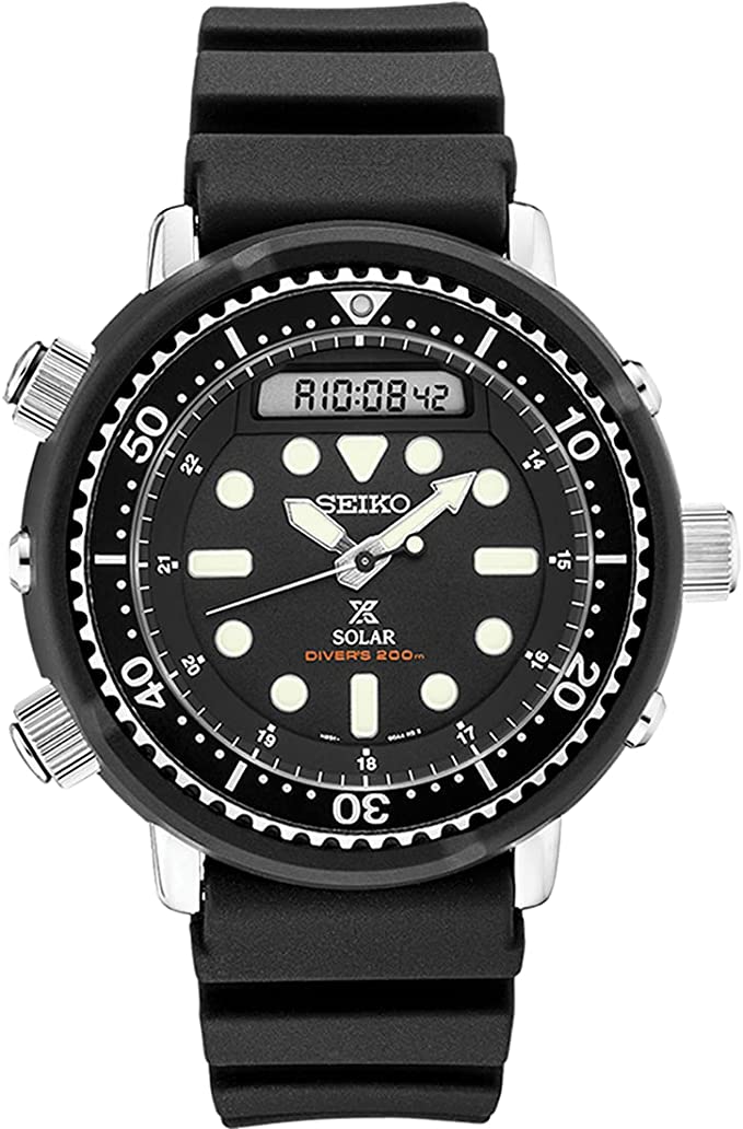 Seiko Prospex Divers Solar Chronograph Silicone Mens Watch SNJ025