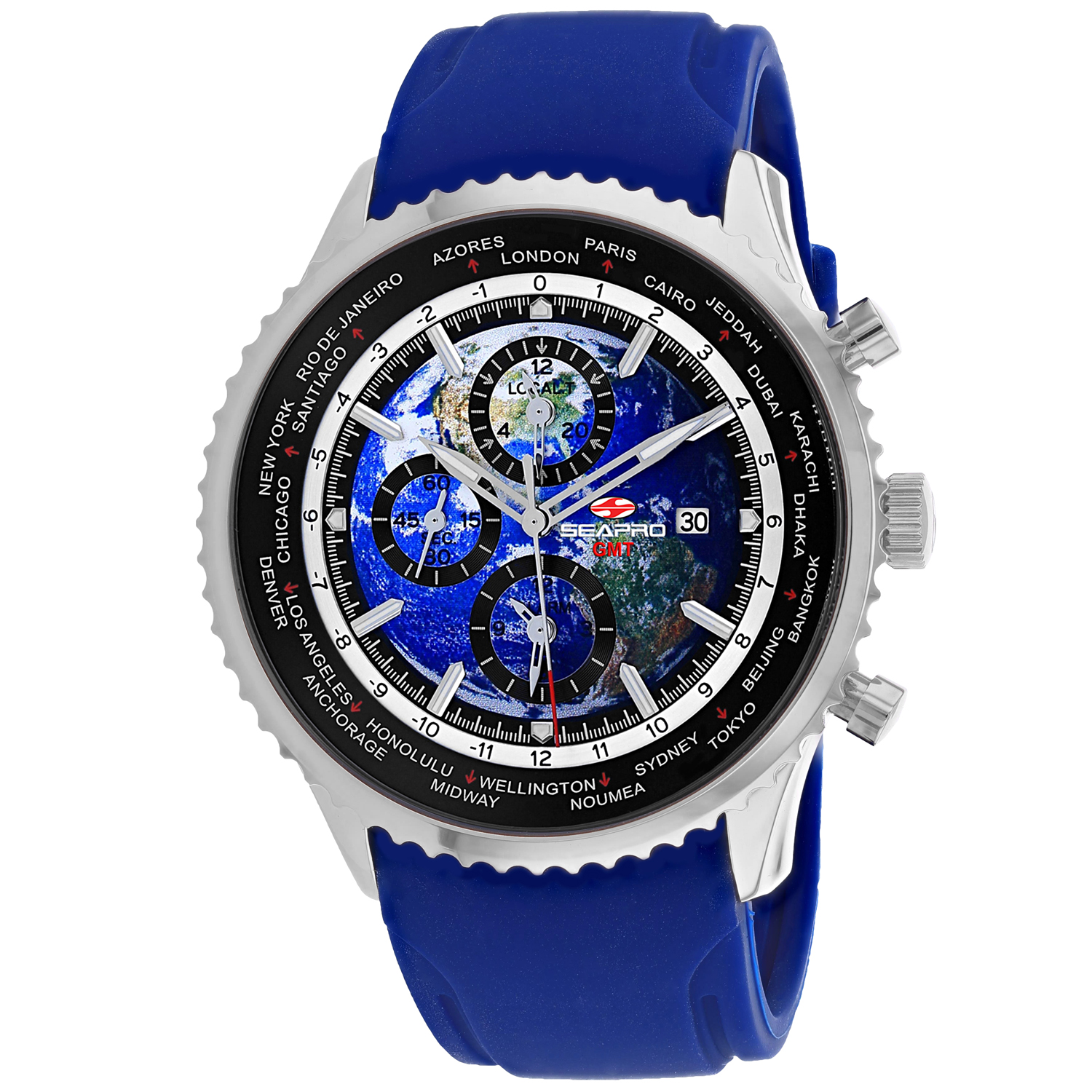 Seapro Meridian World Timer GMT Mens Watch SP7521