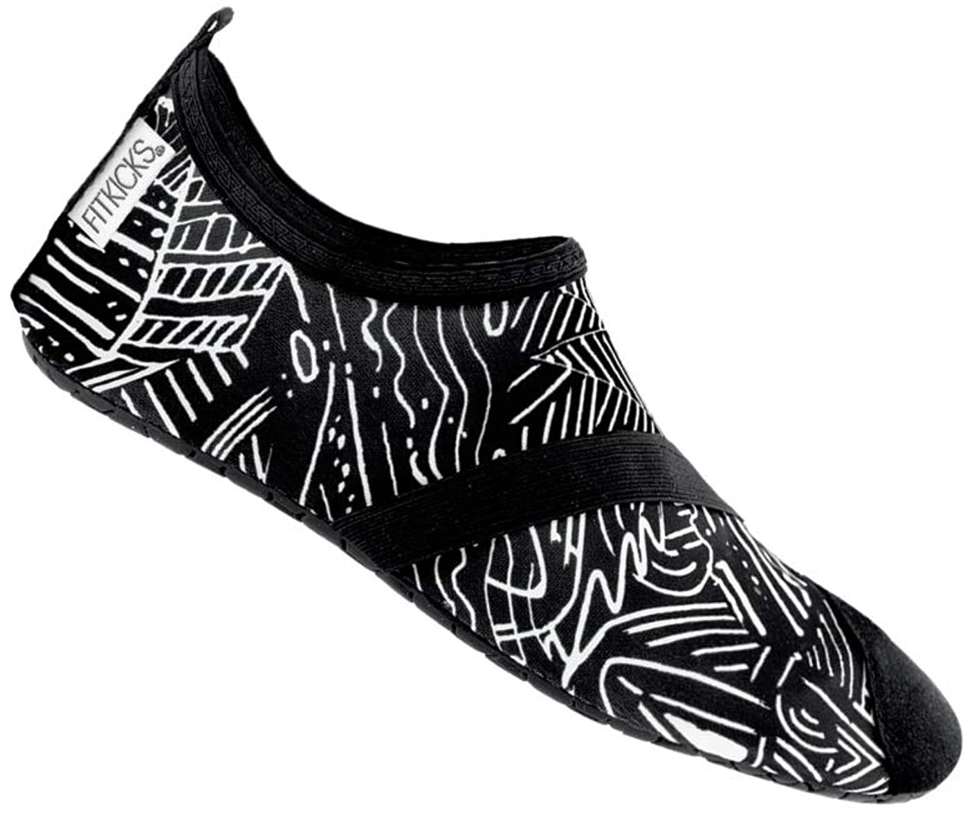 FitKicks Special Edition Womens Foldable Active Lifestyle Minimalist Footwear Barefoot Yoga Water Shoes - Deep Rhythm - Medium