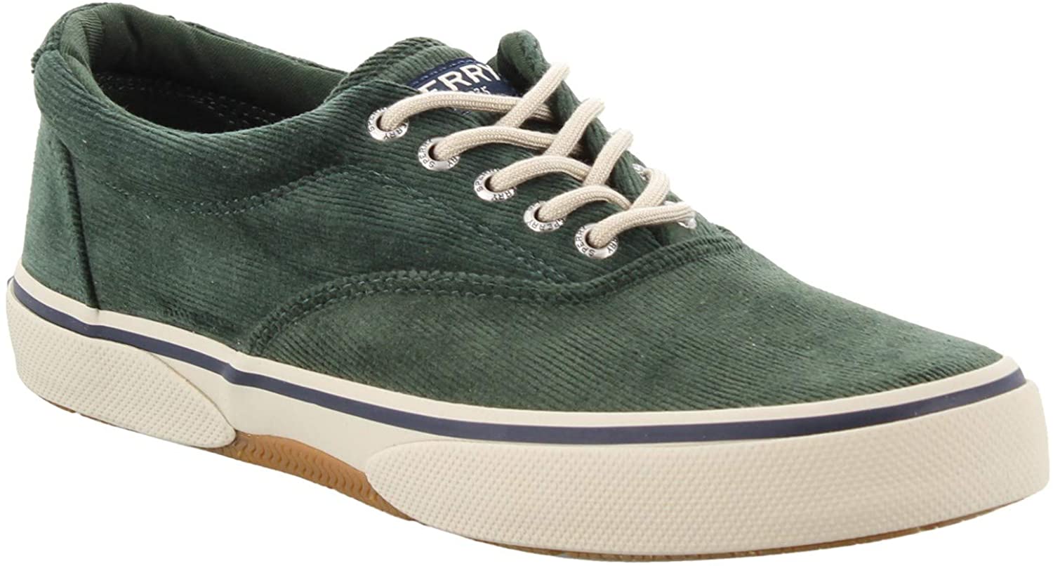 Sperry Mens Halyard CVO Canvas Sneaker - Green Corduroy - 10
