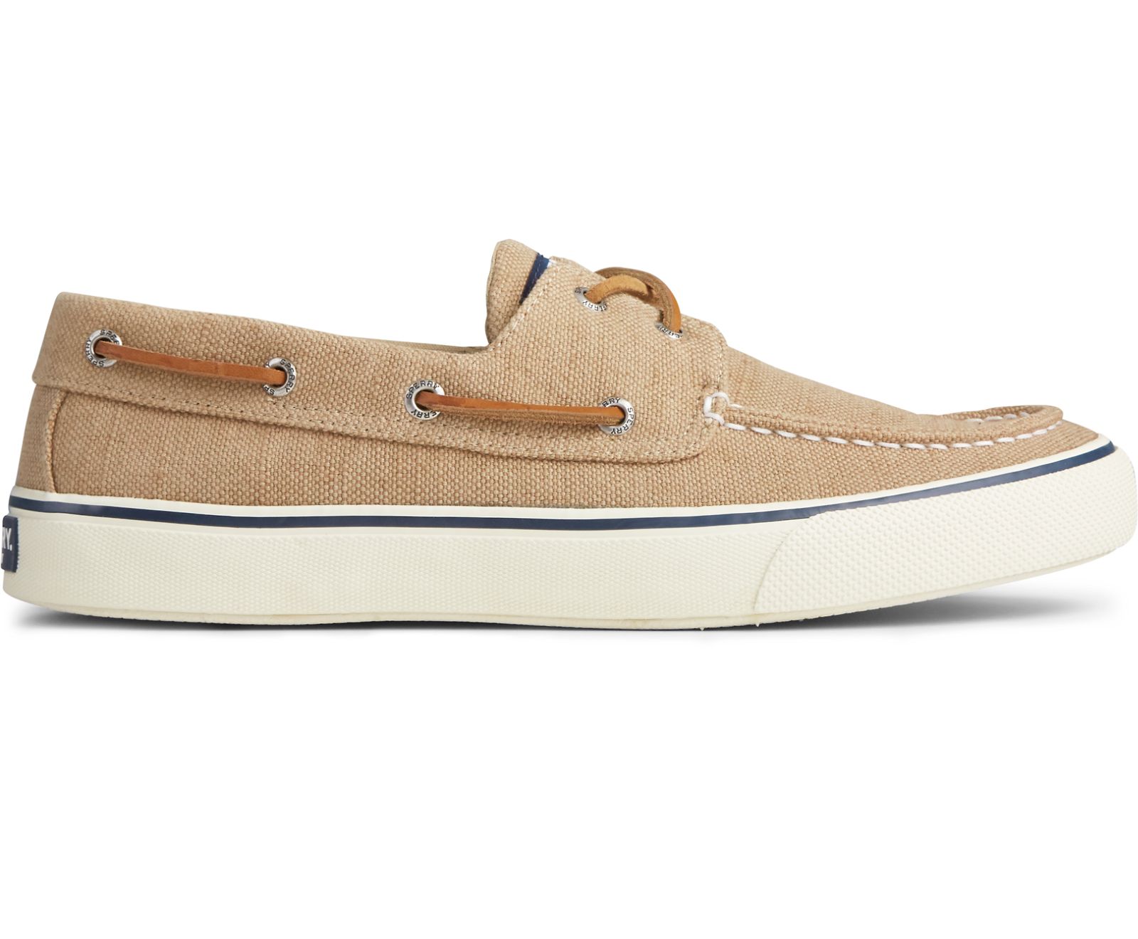 Sperry Mens Bahama II Distressed Boat Shoe - Khaki - Size 11.5