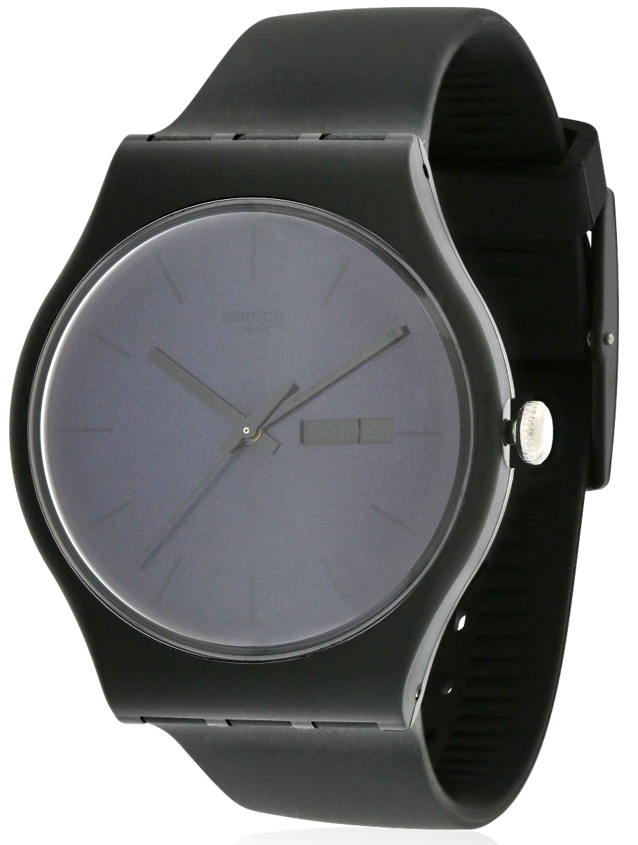 Swatch 'Black Rebel' Watch SUOB702
