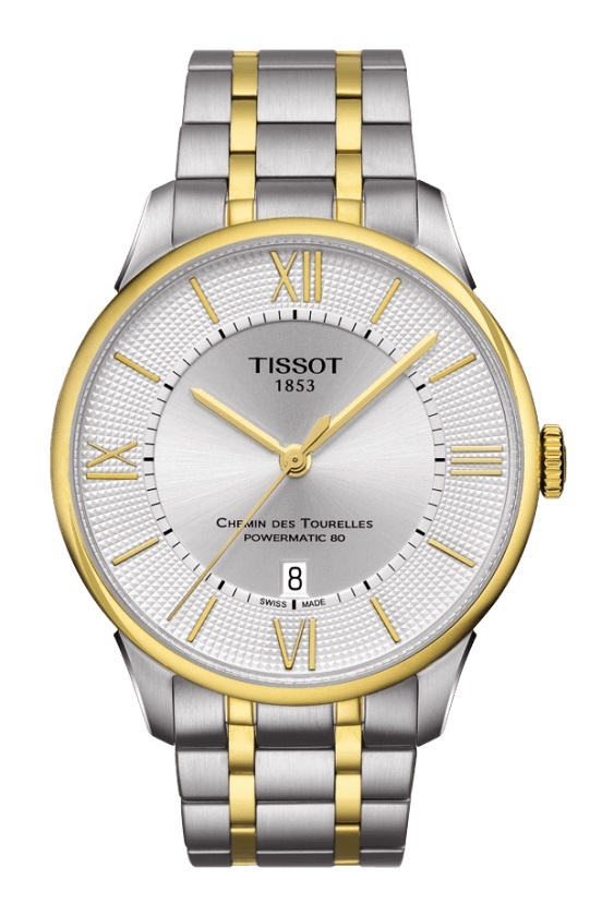 Tissot Chemin Des Tourelles Powermatic 80 Two-Tone Mens Watch T0994072203800