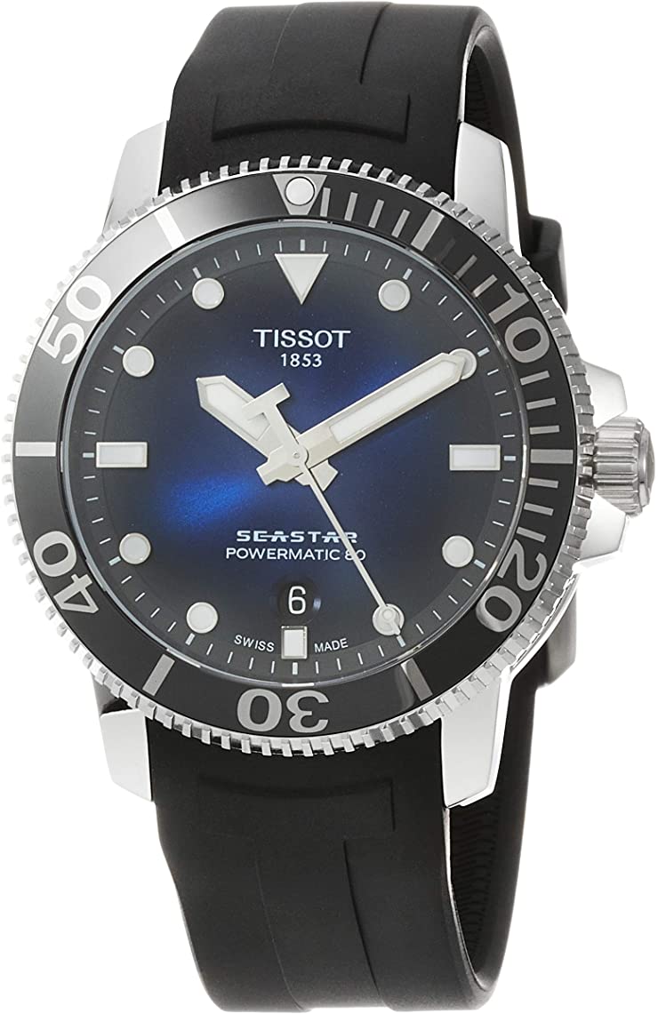 Tissot Seastar 1000 Powermatic 80 Rubber Mens Watch T1204071704100