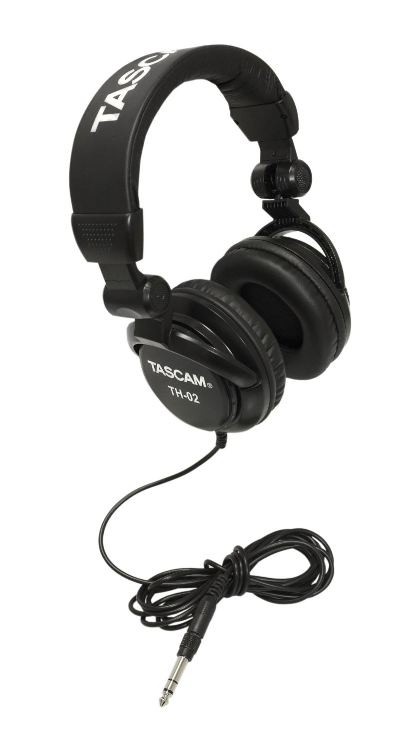 Tascam Closed Back Studio Headphones - Black - TH-02 - (Open Box)
