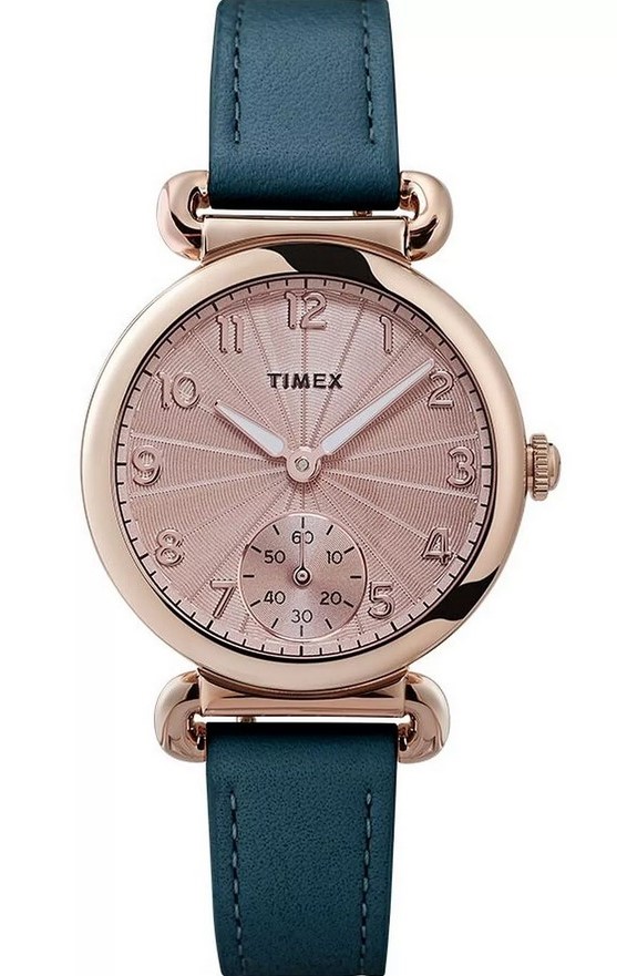 Timex Model 23 Rose Gold-Tone Leather Ladies Watch TW2T88200