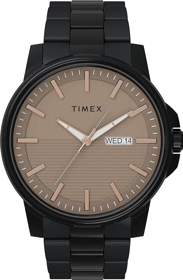 Timex Classics Black Stainless Steel Mens Watch TW2V21000