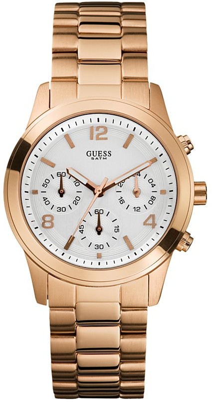 GUESS Chronograph Rose Gold-Tone Ladies Watch U13578L5