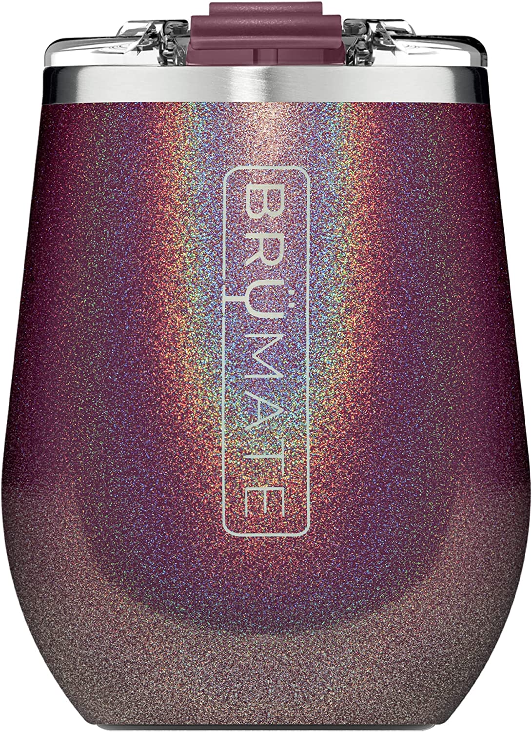 Brumate Uncorkd XL 14oz Wine Tumbler - Glitter Merlot