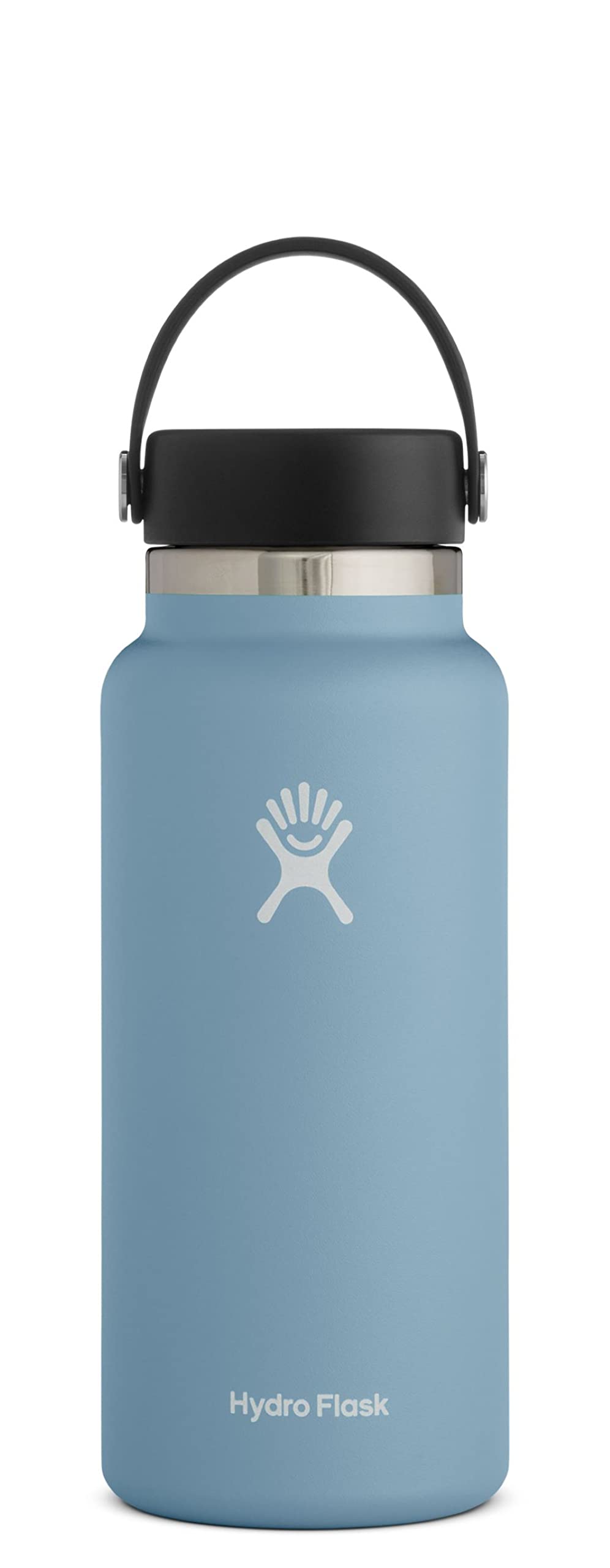 Hydro Flask 32 oz Vacuum Insulated Stainless Steel Water Bottle Flask - Flex Cap with Strap  - Wide Mouth - Rain