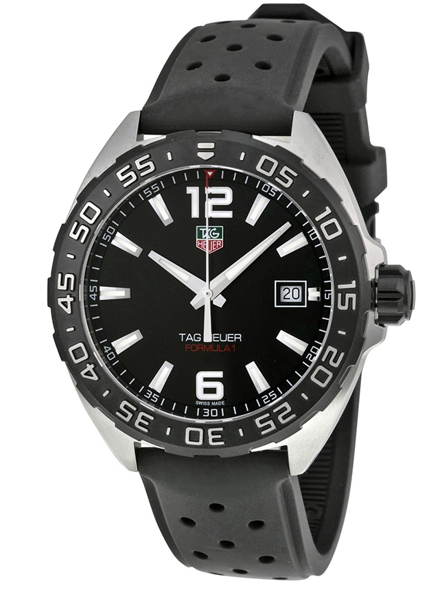 Tag Heuer Formula 1 Black Rubber Mens Watch WAZ1110.FT8023