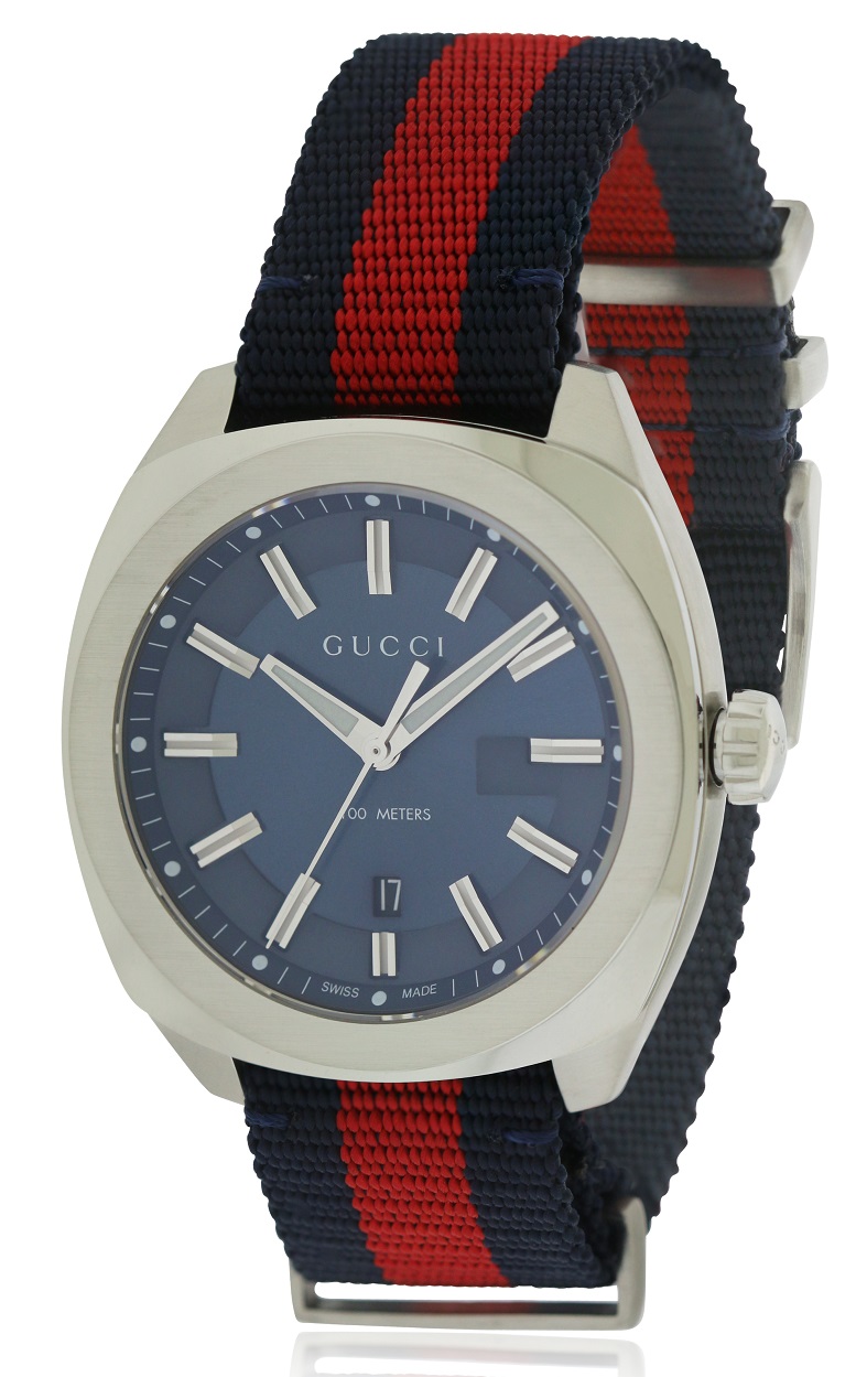 Gucci Blue-Red-Blue Web Nylon Mens Watch YA142304