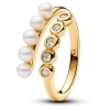 Pandora Treated Freshwater Cultured Pearls & Stones Open Ring