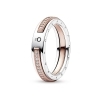 Pandora Signature Two-tone Logo & Pave Ring