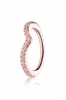 PANDORA Shimmering Wish Clear CZ Wishbone PANDORA Rose ring with clear CZ