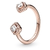 PANDORA Square Sparkle Open Ring Size 4.5