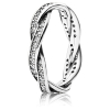 Pandora Sparkling Twisted Lines Ring