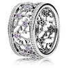 PANDORA Forget Me Not Ring - Purple & Clear CZ