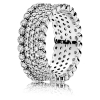 PANDORA Ring in sterling silver with pave-set clear CZ