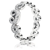 PANDORA Chandelier ring in sterling silver with 8 bead-set clear CZ